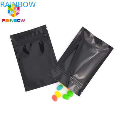 Sacs scellés par côté zip-lock polychrome de l'appartement 3 d'emballage de poche de papier d'aluminium