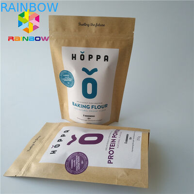 Papier de métier de Papier d'emballage imprimé par logo zip-lock écologique de catégorie comestible d'emballage de poche d'aluminium