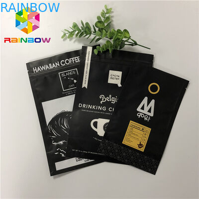 Matt noircissent le papier d'aluminium 200g tiennent l'impression de gravure de sac de café de serrure de fermeture éclair de poche