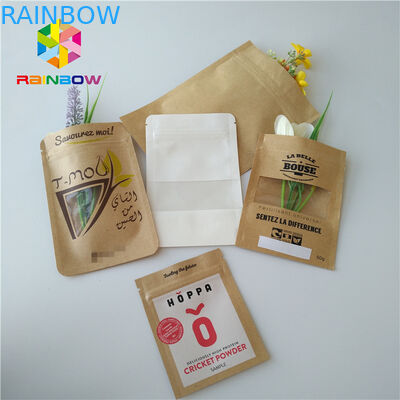 Tenez le sachet en matière plastique d'espace libre de serrure de fermeture éclair de sacs d'emballage alimentaire de casse-croûte transparent avec la fenêtre