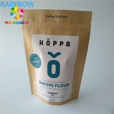 La coutume a imprimé la nourriture zip-lock tiennent la surface de matte de papier d'emballage de sac d'emballage de poche