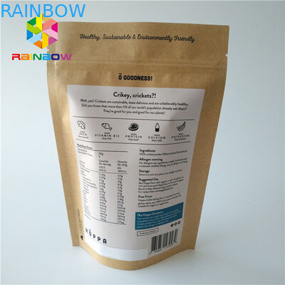 La coutume a imprimé la nourriture zip-lock tiennent la surface de matte de papier d'emballage de sac d'emballage de poche