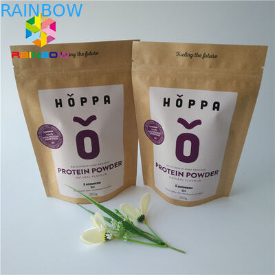 La coutume a imprimé la nourriture zip-lock tiennent la surface de matte de papier d'emballage de sac d'emballage de poche