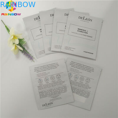 Paquet facial de masque de joint de côtés de l'emballage 3 de sac cosmétique en plastique d'emballage de papier d'aluminium
