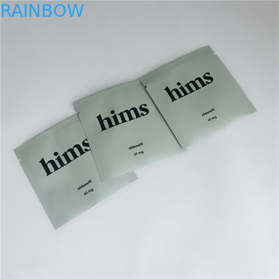 Sachets en matière plastique de stockage de nourriture empaquetant la serrure imprimée de fermeture éclair d'espace libre de joint de poignée rayée par aluminium