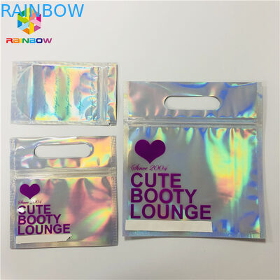 Le laser cosmétique d'hologramme de sac d'emballage d'aluminium en plastique de Mylar de tirette olographe tiennent le type