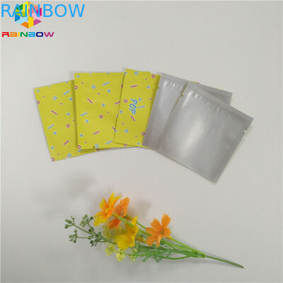 Poche d'aluminium de catégorie comestible empaquetant le sac plat de tirette de joint latéral de Mylar trois pour la capsule de thé de casse-croûte