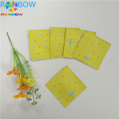 Poche d'aluminium de catégorie comestible empaquetant le sac plat de tirette de joint latéral de Mylar trois pour la capsule de thé de casse-croûte