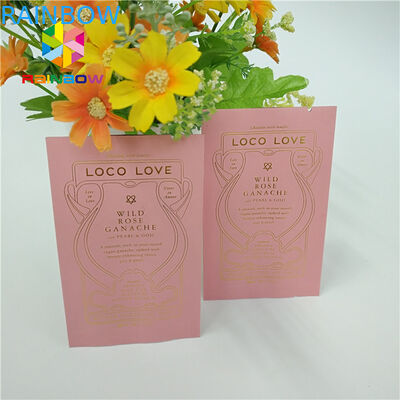 L'emballage de soudure à chaud de papier de Brown emballage met en sac la taille adaptée aux besoins du client pour le biscuit/grains de café