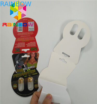 trou simple de papier de boîte à cartes de l'emballage 3d de marque lenticulaire de Burro double comprenant la bouteille