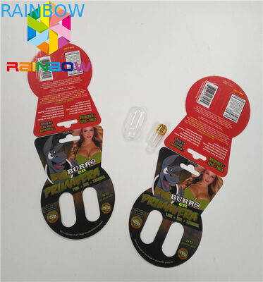 trou simple de papier de boîte à cartes de l'emballage 3d de marque lenticulaire de Burro double comprenant la bouteille