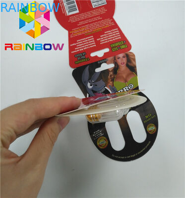 Carte de papier des pilules Burro2 60000 faits sur commande brillants d'amélioration de sexe d'emballage de carte de boursouflure