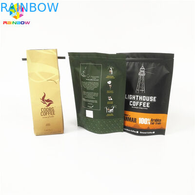 Sacs à thé de fond plat empaquetant le zip-lock rescellable pour la poudre de protéine/café