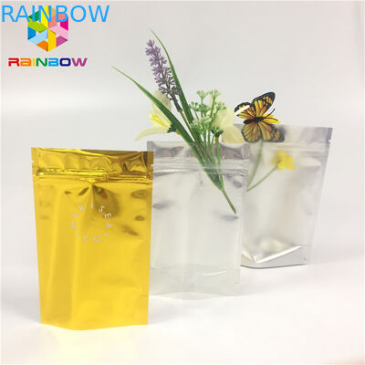 Poche avant claire d'aluminium de Doypack empaquetant le sachet cosmétique témoin de sac de serrure de fermeture éclair de Mylar