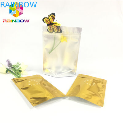 Poche avant claire d'aluminium de Doypack empaquetant le sachet cosmétique témoin de sac de serrure de fermeture éclair de Mylar