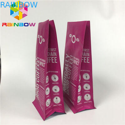 L'emballage de poche de papier d'aluminium, tiennent le fond plat de sacs de café avec la valve