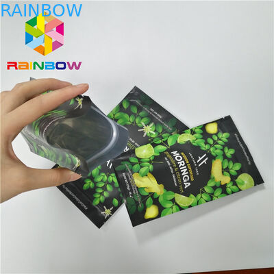 Matériels stratifiés tiennent l'emballage de poudre de feuille de Moringa de sacs de poche avec la tirette