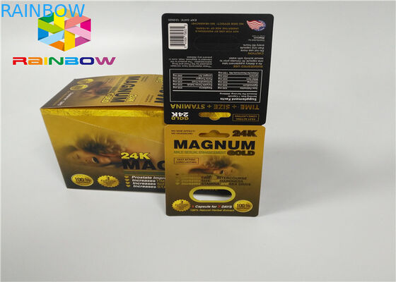 Emballage masculin des pilules 3d d'amélioration de bouteille de boursouflure de carte en plastique d'insertion des cartes/de boîte de présentation