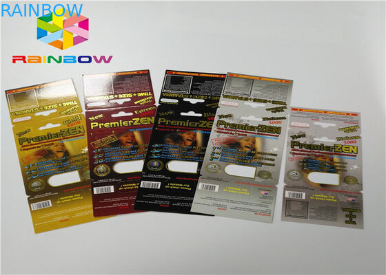 Emballage masculin des pilules 3d d'amélioration de bouteille de boursouflure de carte en plastique d'insertion des cartes/de boîte de présentation