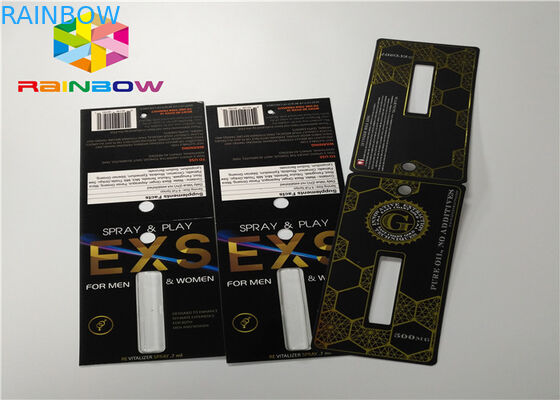 Emballage masculin des pilules 3d d'amélioration de bouteille de boursouflure de carte en plastique d'insertion des cartes/de boîte de présentation