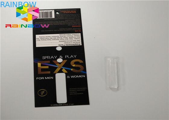 Carte de papier de empaquetage se pliante de glissière de boursouflure de carte de jet fait sur commande d'emballage avec le trou