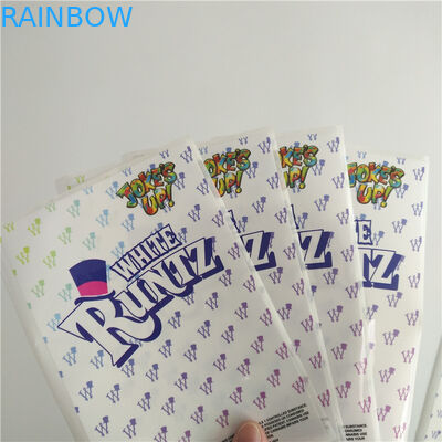 Impression blanche adaptée aux besoins du client de gravure d'autocollants de papier de Runtz Mylar d'enveloppe imprimable de rétrécissement de labels