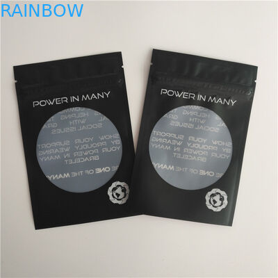 Poches faites sur commande de bracelet de boucles d'oreille de sac de serrure de fermeture éclair de logo de soudure à chaud de sacs brillants d'emballage