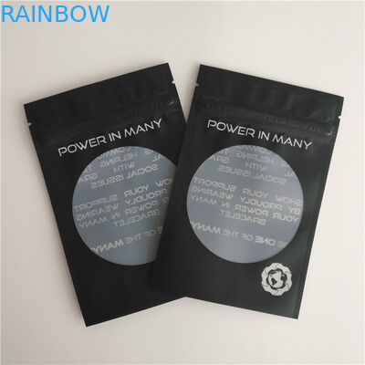 Poches faites sur commande de bracelet de boucles d'oreille de sac de serrure de fermeture éclair de logo de soudure à chaud de sacs brillants d'emballage