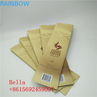 Extérieurs mats tiennent des grains de café de sac de gousset de côté de poche de tirette empaquetant avec la valve