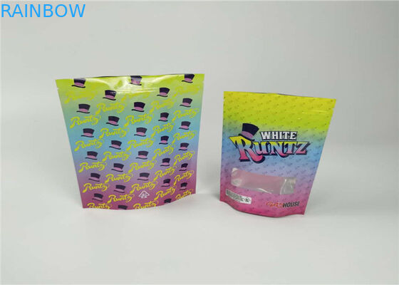 Sachets en matière plastique de Runtz empaquetant la serrure de fermeture éclair de sac de mauvaise herbe de biscuits de preuve d'odeur de garçon de jungle