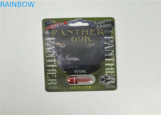 Glissez les pilules masculines d'amélioration d'emballage de carte de boursouflure emballant l'emballage de la pilule 3d de sexe