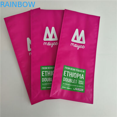La coutume mate de fond plat a imprimé tiennent les sacs de café stratifiés par aluminium du gousset M de poches