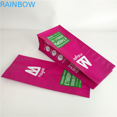 La coutume mate de fond plat a imprimé tiennent les sacs de café stratifiés par aluminium du gousset M de poches