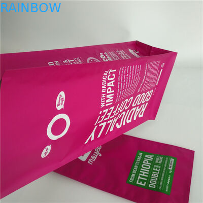 La coutume mate de fond plat a imprimé tiennent les sacs de café stratifiés par aluminium du gousset M de poches