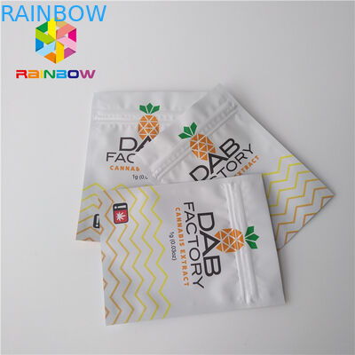 Empaquetage de sachets en matière plastique de papier d'aluminium étanche à l'humidité pour des mauvaises herbes de Gummies d'huile de CBD