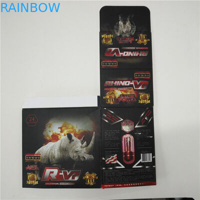 Boîte de présentation en plastique matérielle de carte d'emballage de boursouflure du rhinocéros 12 de bouteilles de pilule d'ABS