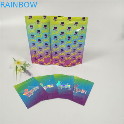 Les plaisanteries faites sur commande de sacs d'emballage de poche d'aluminium de mauvaise herbe de Runtz Mylar marquent des paquets durables