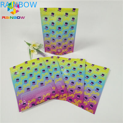 L'emballage de mauvaise herbe de preuve d'odeur d'emballage de poche d'aluminium de la coutume 1oz 3.5g met en sac la surface brillante