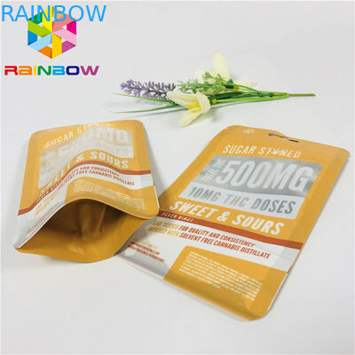 En plastique réutilisables tiennent des sacs Matt de poche de tirette fini avec la fenêtre claire avant