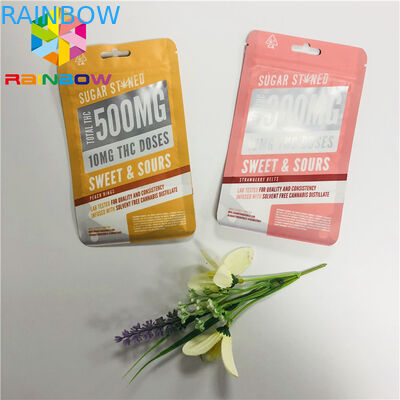 En plastique réutilisables tiennent des sacs Matt de poche de tirette fini avec la fenêtre claire avant