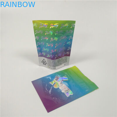 L'emballage de poche de papier aluminium de preuve d'enfant tiennent le sac pour la sucrerie gommeuse de marijuana