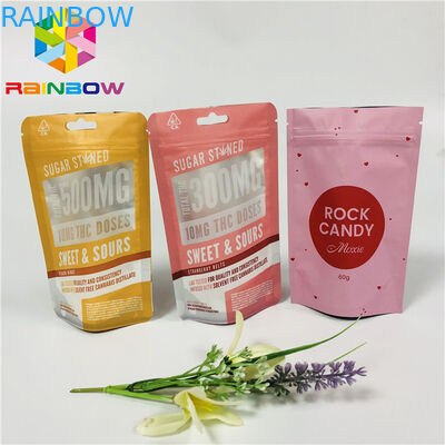 L'empaquetage de sachets en matière plastique de catégorie comestible stratifié tiennent le logo adapté aux besoins du client par poche de tirette