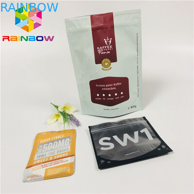 Le papier d'aluminium de barrière d'humidité tiennent le plastique zip-lock de grain de café de sacs de poche
