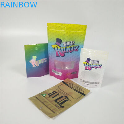 La coutume a imprimé tiennent la poche empaquetant la finition extérieure brillante Cbd avec la fenêtre