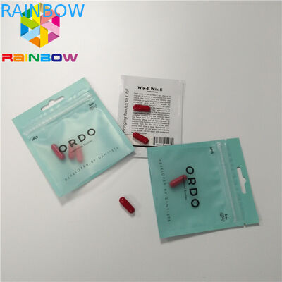 Impression faite sur commande zip-lock de empaquetage scellée par joint latéral de papier d'aluminium de poche d'aluminium de la pilule 3