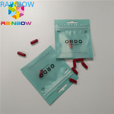 Impression faite sur commande zip-lock de empaquetage scellée par joint latéral de papier d'aluminium de poche d'aluminium de la pilule 3