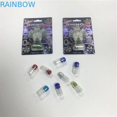 Mini conteneur de forme de balle de capsule de pilules du rhinocéros 69 d'emballage de habillage transparent de bouteille de picoseconde de plastique