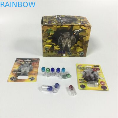 Mini conteneur de forme de balle de capsule de pilules du rhinocéros 69 d'emballage de habillage transparent de bouteille de picoseconde de plastique