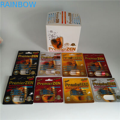 Boîte de papier sexuelle masculine d'emballage de boursouflure de pilule d'amélioration de représentation de premier ministre ZEN