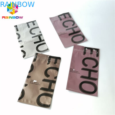 L'emballage zip-lock de papier aluminium met en sac la poche vide en plastique scellée de thé dégrossie par trois